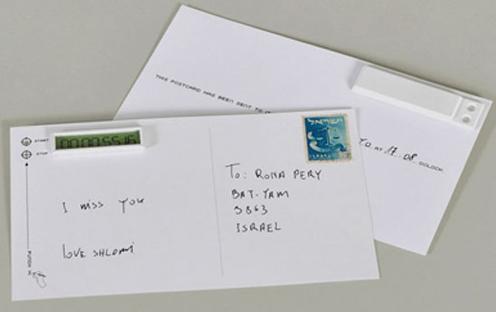 The postcard that tells you how long it took to arrive