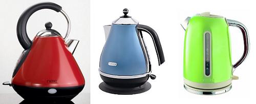 Three of the best: colourful kettles